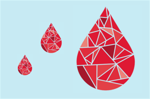 Triangles within Blood Droplets